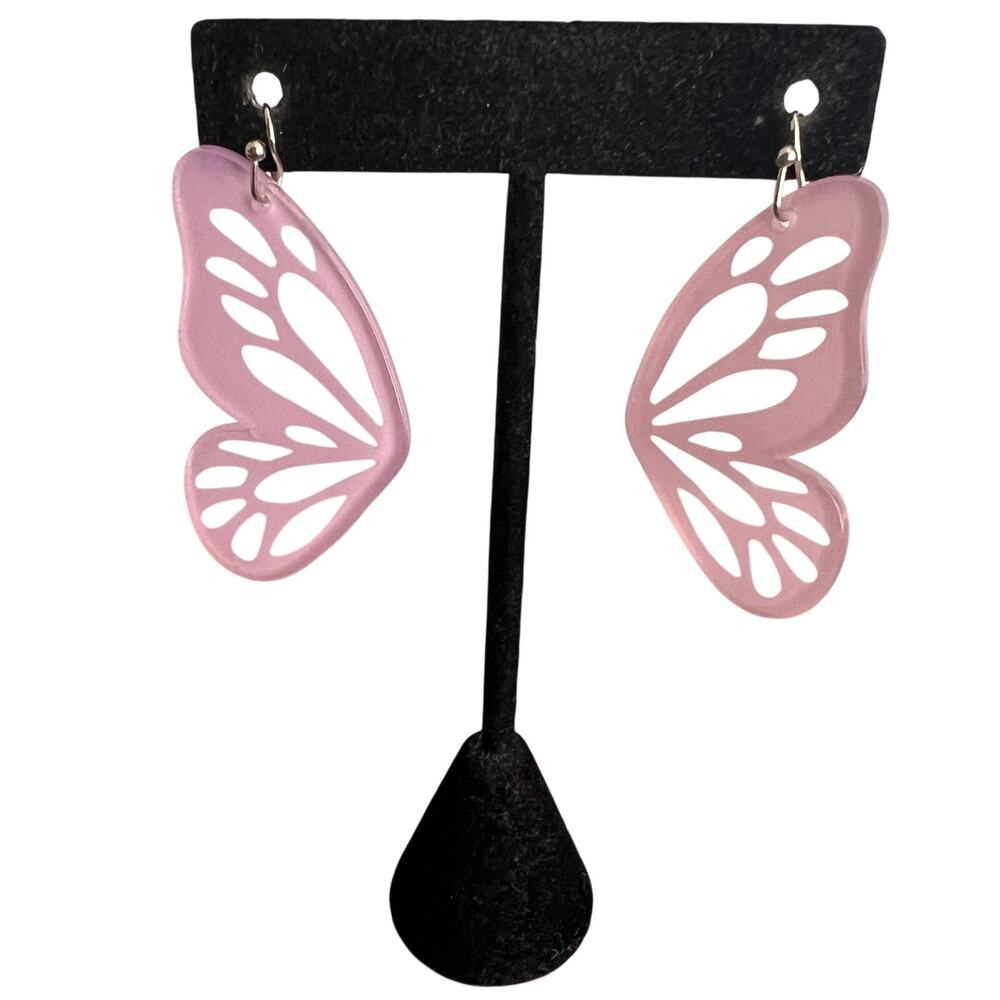 🍭6/$30 New Capelli New York Purple Butterfly Dangle Drop Earrings